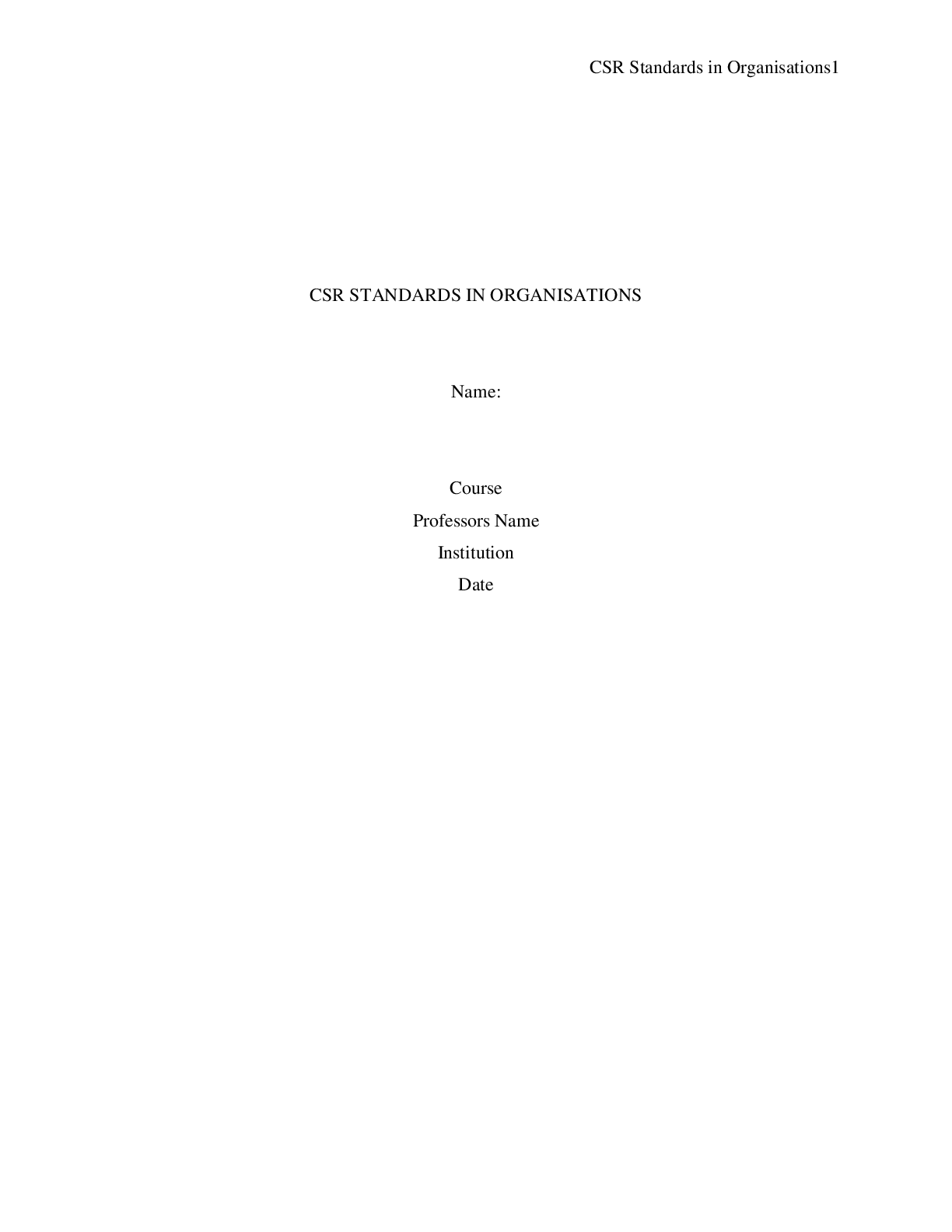 Preview image for Corporate Social Responsibility Standards in Organnizations